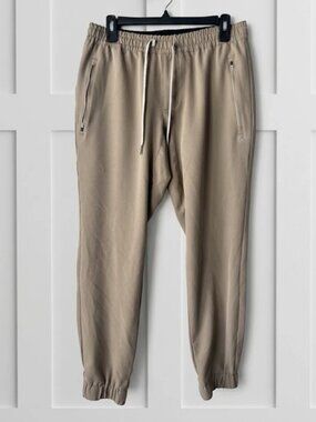 Wowie Inlines Joggers Mens M Khaki Athletic Pants Lightweight Stretch Training